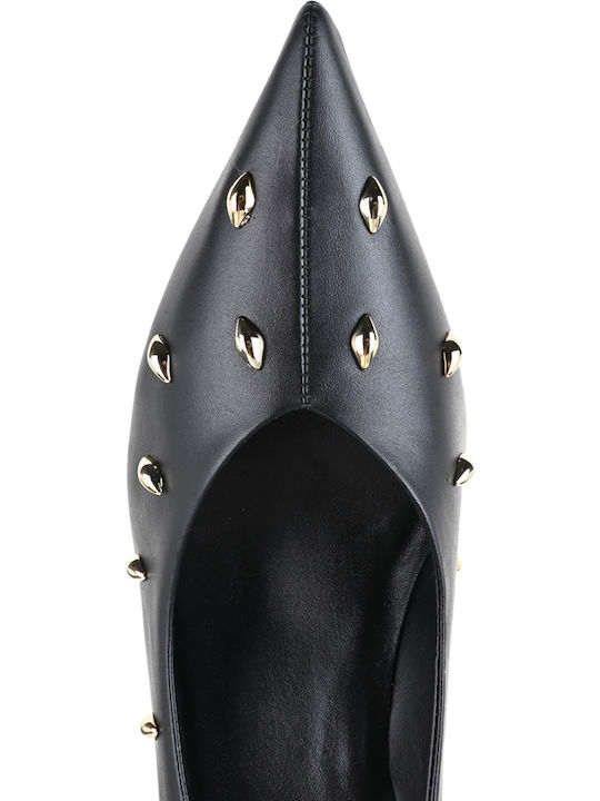 Leder Pumps Schwarz