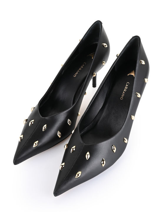 Leder Pumps Schwarz