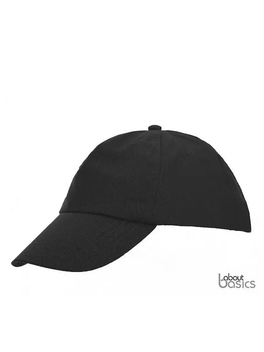 About Basics Kids' Hat Jockey Fabric Black
