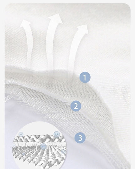 Cotton Shoulder Burp Cloth Light Blue 19x28cm.