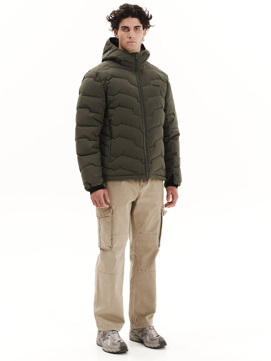 Geacă Barbat Puffer Waterproof Verde