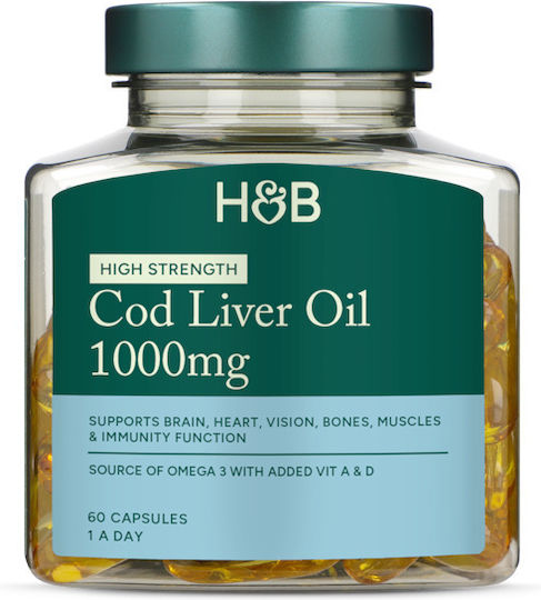 Holland & Barrett Omega 3 Cod Liver Oil 1000mg 60 caps