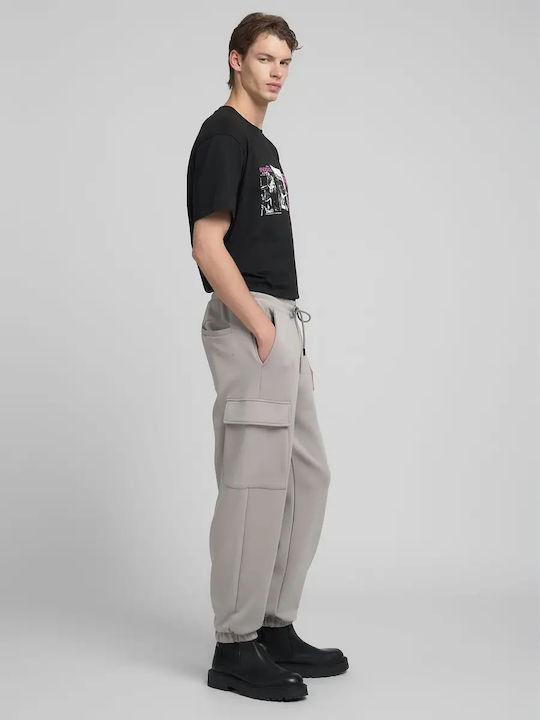 Trousers Cargo Elastic in Regular Fit Gray