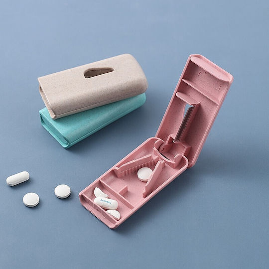 Dispozitiv De Tăiere Și Depozitare Pastile Flippy Plastic Albastru 8 X 4 X 1.8 Cm