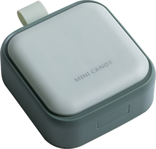 Cutie Mini Pentru Depozitarea Medicamentelor Flippy 4 Compartimente Închidere Etanșă Portabilă Pătrată Verde Pp 7.5x7.5x3 Cm