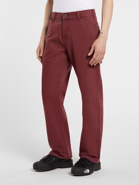 Canvas Carpenter Pantaloni cu Croială Normală Burgundy