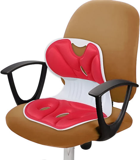 Μαξιλάρι με Memory Foam & Οπή 36x34x33cm σε Κόκκινο χρώμα