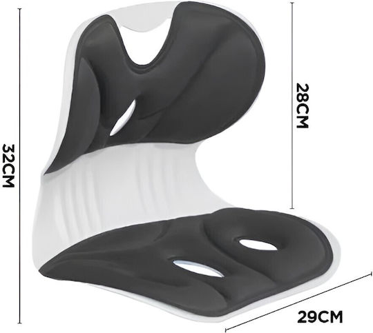 Μαξιλάρι με Memory Foam & Οπή 32x29x28cm σε Μαύρο χρώμα