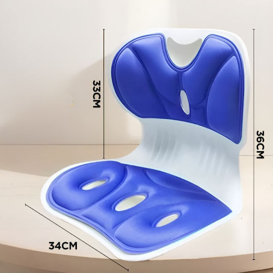 Μαξιλάρι με Memory Foam & Οπή 36x34x33cm σε Μπλε χρώμα