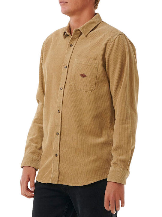 Langärmlig Hemd Dark Khaki