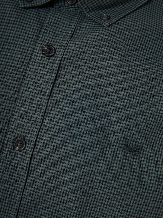 Long-sleeved Cotton Shirt Checked Plaid