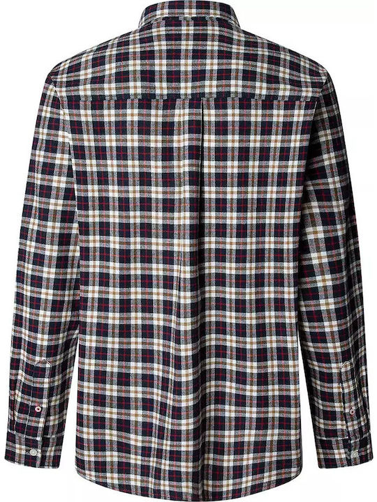 Clermont Long Sleeve Shirt in Regular Fit Checked Blue