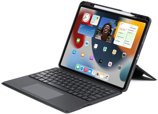 Dux Ducis Dk Series Флип Капак с Клавиатура на Международен Английски Черен iPad Air 13" 2024/2025/2026
