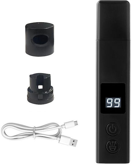 Fișă De Unghii Electrică Pentru Animale De Companie Flippy Încărcare Usb Laser De Joacă Capac Antipraf Ecran Electronic 15 X 3 Cm Viteze Multiple Negru