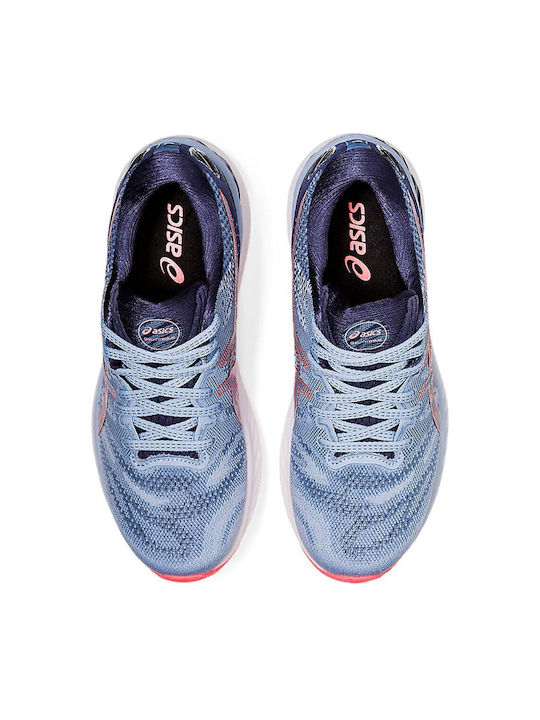 Gel-Nimbus 23 Damen Sportschuhe Laufen Mist / Blazing Coral