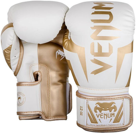 Venum Elite Boxhandschuhe aus Synthetikleder für Kampf Weiß