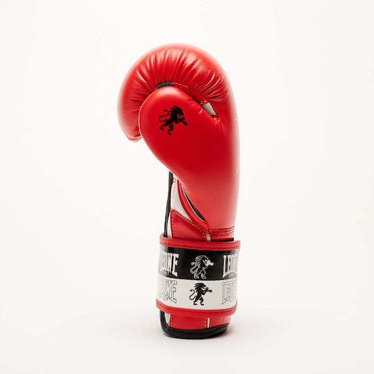 Leone 1947 Kids Boxing Gloves Leather for Match Red
