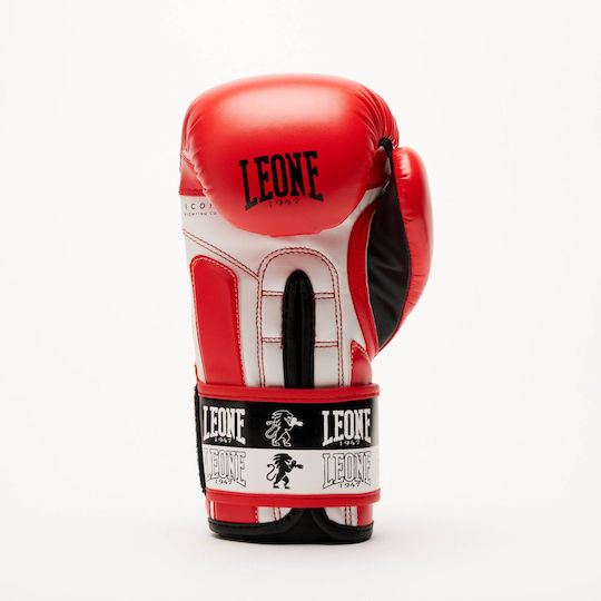 Leone 1947 Kids Boxing Gloves Leather for Match Red