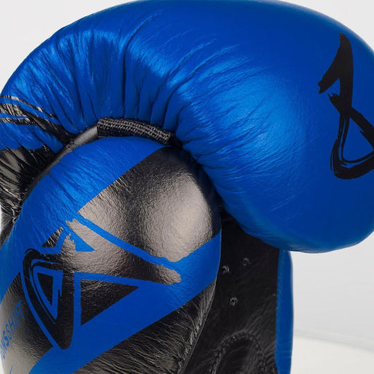 8 Weapons Boxing Gloves Leather for Match Blue