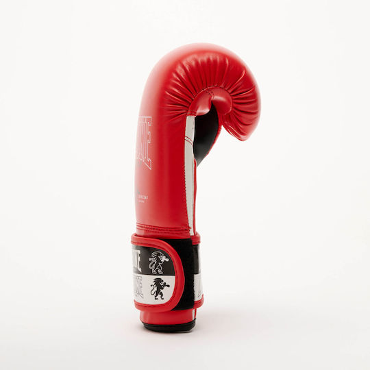 Leone 1947 Kids Boxing Gloves Leather for Match Red