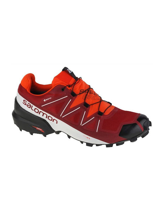 Speedcross 5 GTX Sport Shoes Trail Running Waterproof with Gore-Tex Membrane Biking Red / White / Black
