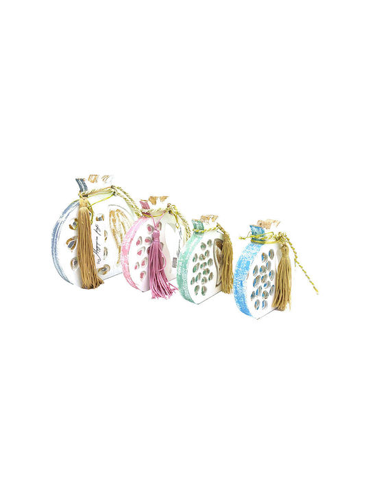 LiebeQueen Handmade Tabletop Lucky Charm Pomegranate Turquoise made of Wood 1pcs (Various Colors)