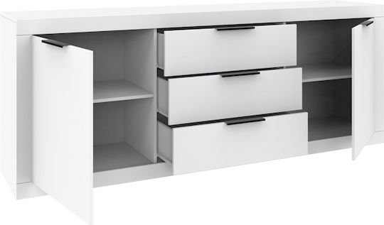 Μπουφές Doha από Ξύλο με Συρτάρια 210x45x80.5cm