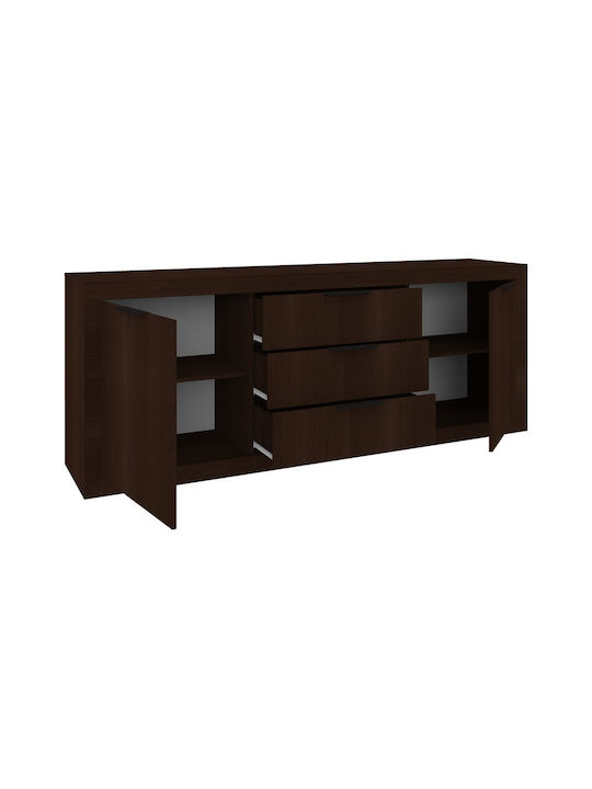 Μπουφές Doha από Ξύλο με Συρτάρια Wenge Απόχρωση 210x45x80.5cm