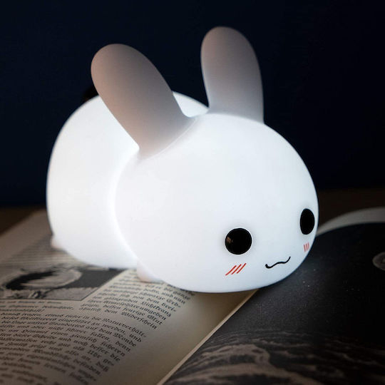 Navaris Lumini LED Lampă decorativă pentru copii Rabbit Alb 14.7x9.8x9εκ.