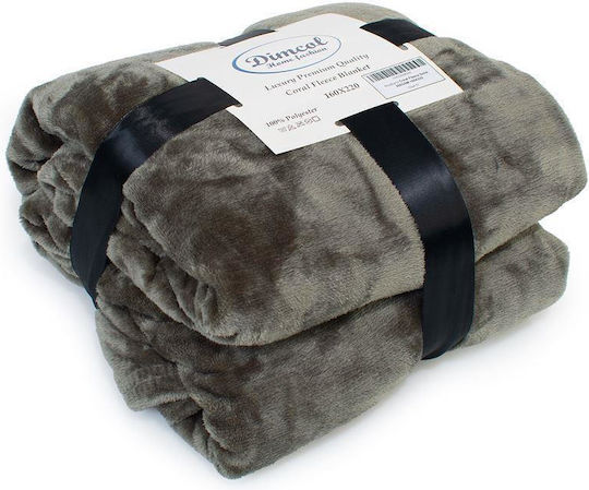 Dimcol Solid Single 160x220cm Olive