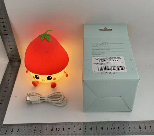 Φωτάκι Νυκτός LED USB Κόκκινο Θερμό με Αισθητήρα