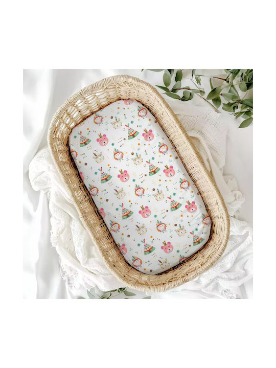 Borea Indian Bear Baby Sheets Set Cradle Flannel Turquoise 70x120cm 2pcs