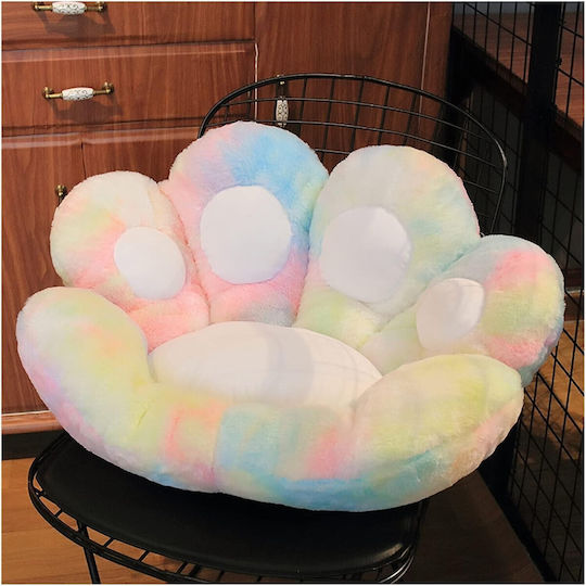 Pernă Decorativă Model Lăbuță Pisică Flippy Plus Canapea Scaun Podea 80 X 70 Cm Multicoloră