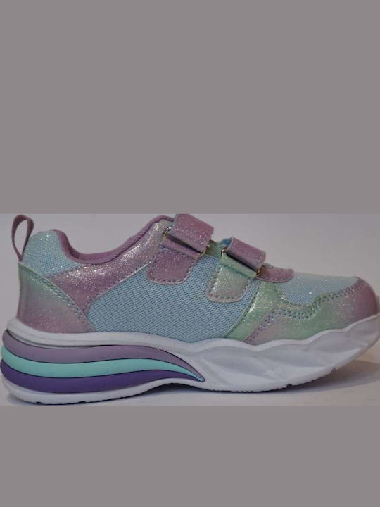 Παιδικά Sneakers με Σκρατς & Φωτάκια Πολύχρωμα