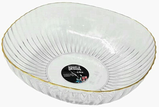 Servierschüssel Rund Kunststoff Transparent mit Durchmesser 22.4cm