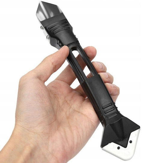 Set Racletă Pentru Îndepărtarea Adezivului Racletă Silicon 5 Capete Silicon Mărime Închisă 18.8 X 4 X 2.8 Cm Metal Negru