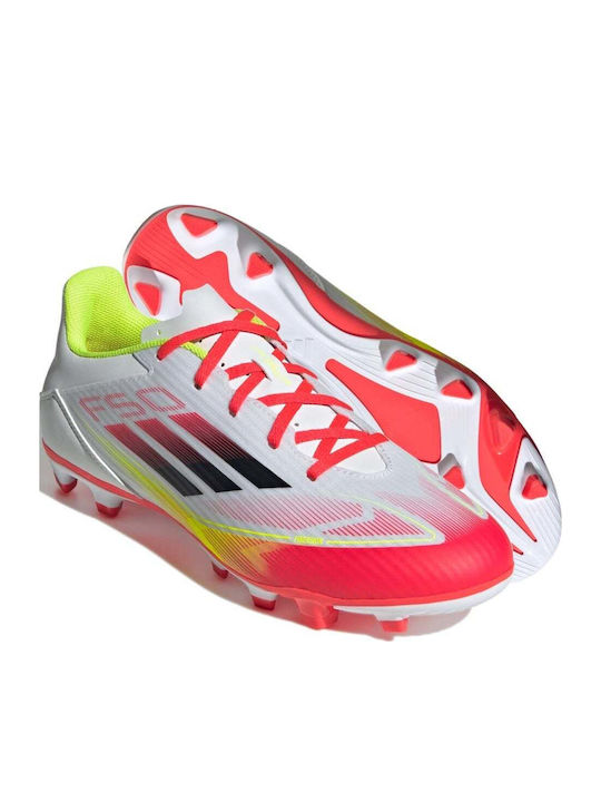 adidas F50 Club Fußballschuhe mit Stollen Weiß