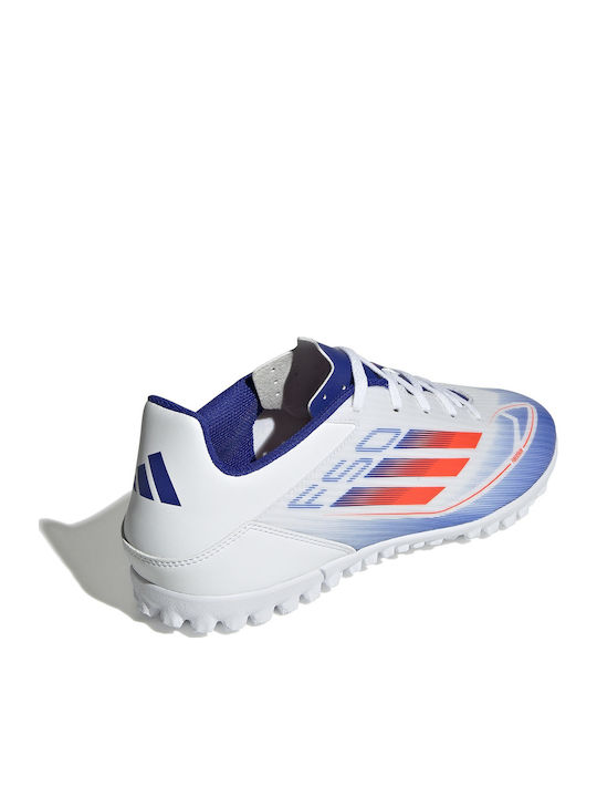 adidas F50 Club Football Shoes with Molded Cleats Cloud White / Solar Red / Lucid Blue
