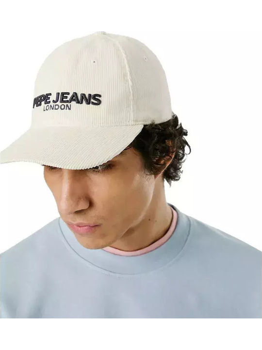 Pepe Jeans Ανδρικό Καπέλο Κοτλέ Stefan Cap Pm400006-804 Εκρού