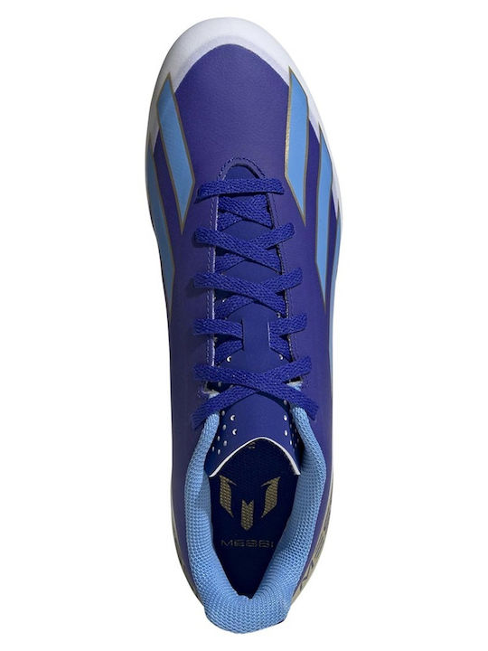 adidas X Crazyfast Club Messi Football Shoes with Cleats Lucid Blue / Blue Burst / Cloud White