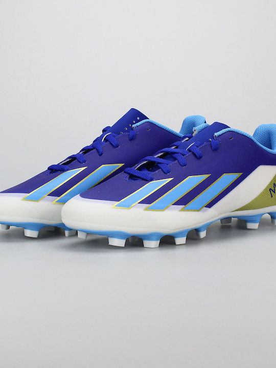 adidas X Crazyfast Club Messi Football Shoes with Cleats Lucid Blue / Blue Burst / Cloud White