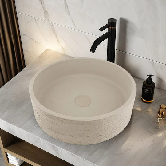 Naron Nr-b001 Επικαθήμενος Νιπτήρας Πέτρινος 39.5x12cm Beige Naron Nr-b001 Επικαθήμενος Νιπτήρας Πέτρινος 39.5x12cm Beige