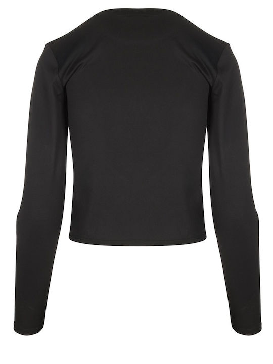 Logo Women's Blouse Long Sleeve Black