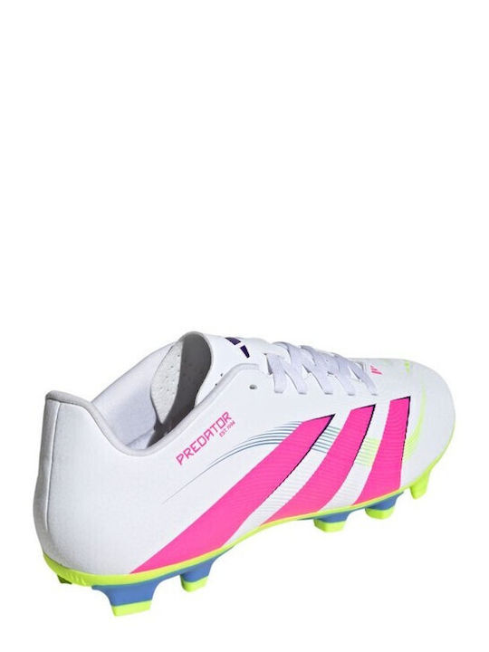 adidas Predator Club Fußballschuhe mit Stollen Weiß
