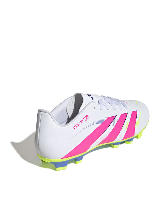 adidas Predator Club Fußballschuhe mit Stollen Weiß