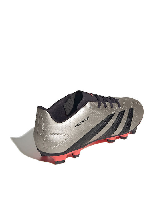 adidas Predator Club Football Shoes with Cleats Silver