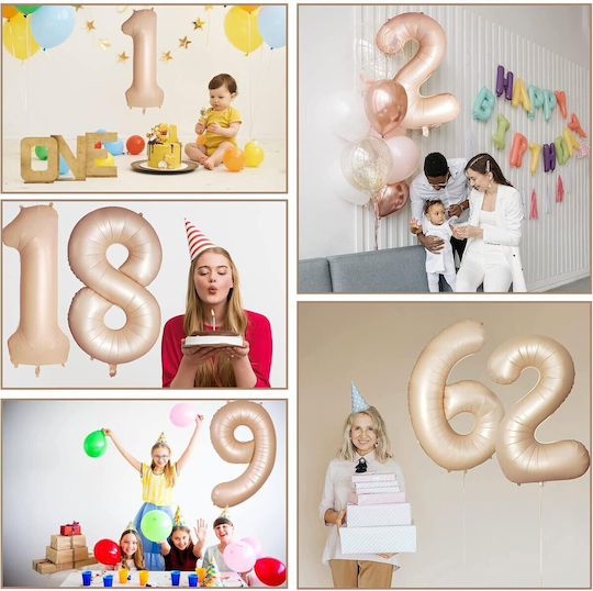 Balon Folie Jumbo Număr 5 Transparent 100buc