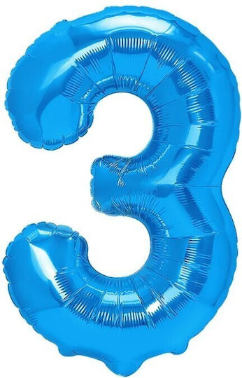 Balon Folie Jumbo Număr 3 Albastru 100buc