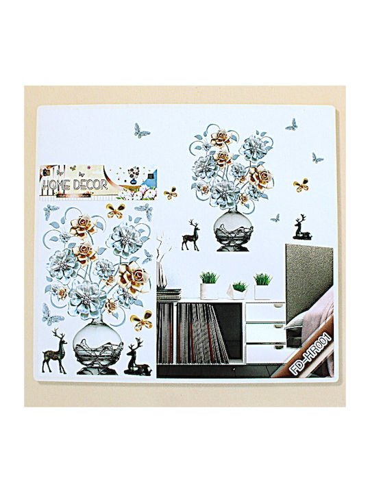 Wall Decorative Stickers 8d Vase Flowers Home Decor 2dis15