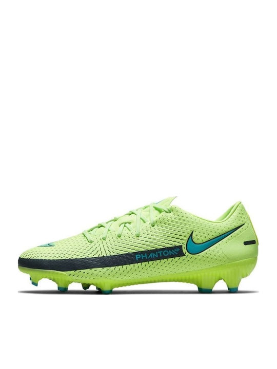 Nike Phantom GT Academy Football Shoes with Cleats Lime Glow / Aquamarine